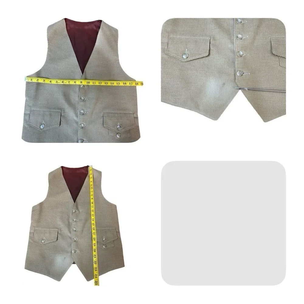 THE GREAT AMERICAN CLOTHING COMPANY Vintage Tan Corduroy Suit 42